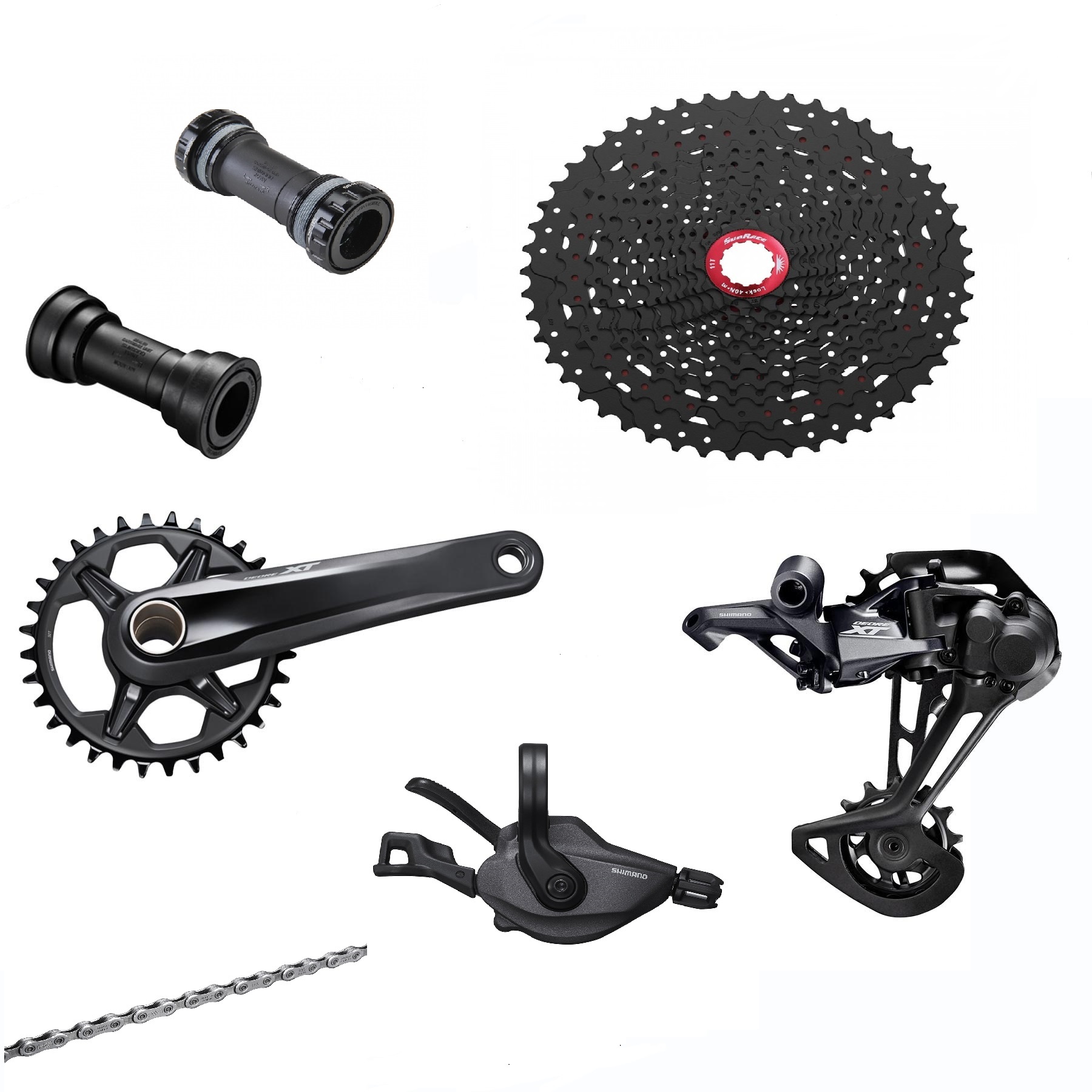 Shimano XT M8100 Gruppo MTB 1x12v 2020 - Sunrace Gruppi Completi Shimano